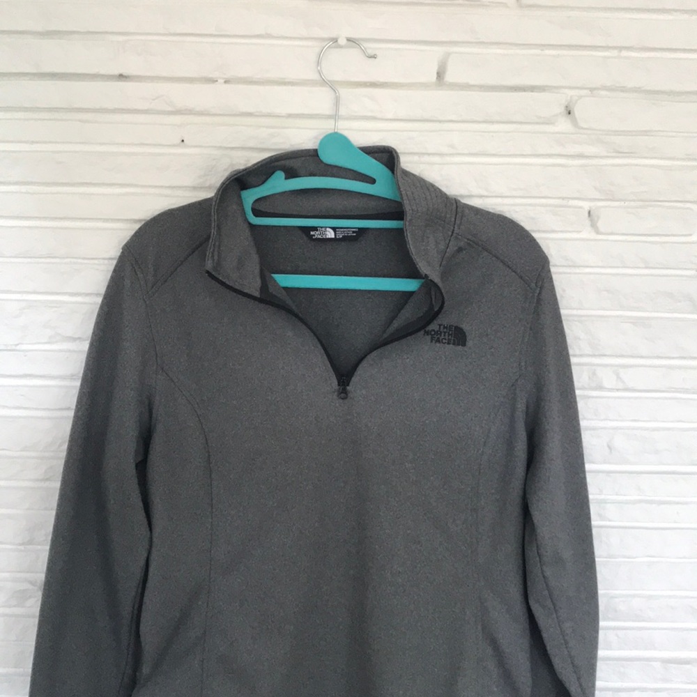 North face grey quarter zip